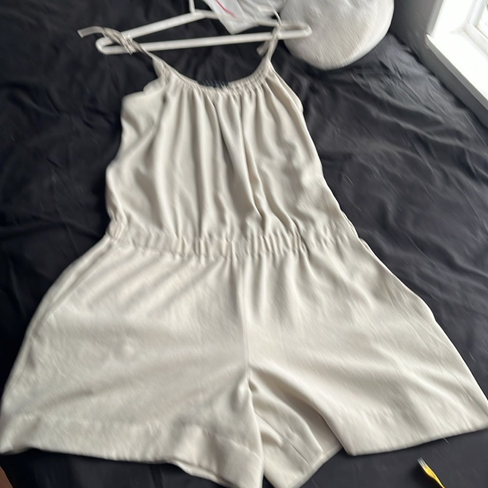 THEORY Light Olive Green LARIANNA Romper